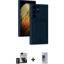 BUTİMAR'S Galaxy S24 Ultra Vadi Çizgi Prime - Siyah Durable Full Glue Curved Cam + Gold Pvd Metal Kamera Lens