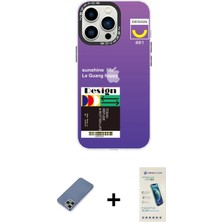 BUTİMAR'S iPhone 13 Pro Max Siluet Çizgi Koleksiyonu - Şeffaf Pasifik Cam Ekran Koruyucu + Açık Yeşil Metal Kamera Lens Koruma Cam