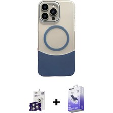 BUTİMAR'S iPhone 16 Pro Max Kozmos Form Özel Seri - Siyah Bilvis 5in1 5d Magic Hayalet Cam Ekran Koruyucu + Titanyum Gri Bilvis Titan Kamera Lens