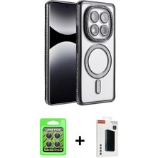 BUTİMAR'S Redmi Note 14 Pro 4g Zirve Doku Prime - Şeffaf Hayalet Polymer Nano Ekran Koruyucu + Gümüş Raze Metal Kamera Lens