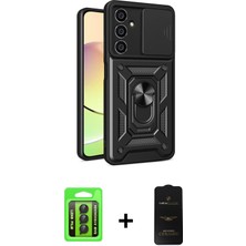 BUTİMAR'S Galaxy A15 4g Ahenk Klasik - Siyah 6d Antistatik Mat Seramik Hayalet Nano Ekran Koruyucu + Siyah Raze Metal Kamera Lens