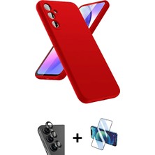 BUTİMAR'S Galaxy A24 4g Kozmos Yansıma Özel Seri - Siyah 3D Antistatik Cam Ekran Koruyucu + Siyah Valdez Metal Kamera Lens