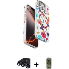 BUTİMAR'S iPhone 15 Pro Siluet Doku - Siyah Joko Magic 5d Hayalet Cam + Lacivert Raze Metal Kamera Lens