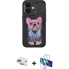 BUTİMAR'S iPhone 11 Iz Minimal Koleksiyonu - Siyah 3D Antistatik Seramik Nano Ekran Koruyucu + Gold Pers Alüminyum Kamera Lens