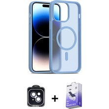 BUTİMAR'S iPhone 14 Siluet Minimal Prime - Siyah Bilvis 5in1 5d Magic Hayalet Cam Ekran Koruyucu + Siyah Pvd Metal Kamera Lens