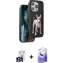 BUTİMAR'S iPhone 16 Pro Max Nova Form Koleksiyonu - Siyah Bilvis 5in1 5d Magic Hayalet Cam Ekran Koruyucu + Titanyum Gri Bilvis Titan Kamera Lens