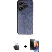 BUTİMAR'S Redmi 13 4g Kıvılcım Işık Serisi - Siyah 3D Antistatik Mat Seramik Nano Ekran Koruyucu + Şeffaf Kamera Lens Koruma Cam