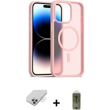 BUTİMAR'S iPhone 14 Pro Max Siluet Minimal Prime - Siyah Joko Magic 5d Hayalet Cam + Gümüş Band Metal Kamera Lens