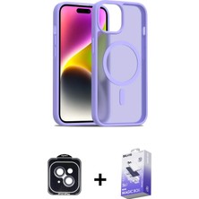 BUTİMAR'S iPhone 14 Siluet Minimal Prime - Siyah Bilvis 5in1 5d Magic Hayalet Cam Ekran Koruyucu + Siyah Pvd Metal Kamera Lens