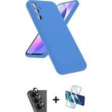 BUTİMAR'S Galaxy A24 4g Kozmos Yansıma Özel Seri - Siyah 3D Antistatik Cam Ekran Koruyucu + Siyah Valdez Metal Kamera Lens