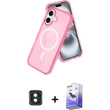 BUTİMAR'S iPhone 16 Nova Asil Prime - Siyah Bilvis 5in1 5d Magic Hayalet Cam Ekran Koruyucu + Yeşil Pvd Metal Kamera Lens