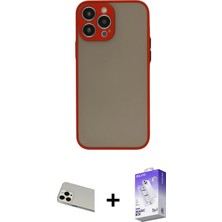 BUTİMAR'S iPhone 13 Pro Max Ahenk Çizgi Serisi - Siyah Bilvis 5in1 3D Magic Cam Ekran Koruyucu + Beyaz Rainbow Kamera Lens Koruma Cam