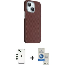 BUTİMAR'S iPhone 14 Kozmos Klasik Prime - Şeffaf Royal Nano Ekran Koruyucu + Yeşil Shine Kamera Lens