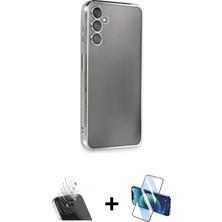 BUTİMAR'S Galaxy A14 4g Vadi Minimal - Siyah 3D Antistatik Seramik Nano Ekran Koruyucu + Şeffaf Kamera Lens Koruma Cam