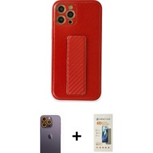 BUTİMAR'S iPhone 12 Pro Yörünge Yansıma - Siyah 6d Mat Seramik Hayalet Nano Ekran Koruyucu + Sarı Neon Fosforlu Kamera Lens