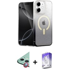 BUTİMAR'S iPhone 11 Eksen Minimal Özel Seri - Siyah Bilvis 5in1 3D Magic Cam Ekran Koruyucu + Kırmızı Raze Metal Kamera Lens