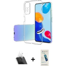 BUTİMAR'S Redmi Note 12 Pro 4g Zirve Doku - Şeffaf Pasifik Cam Ekran Koruyucu + Şeffaf Kamera Lens Koruma Cam