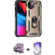 BUTİMAR'S iPhone 14 Ahenk Klasik Koleksiyonu - Siyah Bilvis 5in1 3D Magic Cam Ekran Koruyucu + Gümüş Raze Metal Kamera Lens