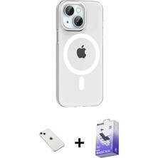 BUTİMAR'S iPhone 14 Pusula Form Özel Seri - Siyah Bilvis 5in1 5d Magic Hayalet Cam Ekran Koruyucu + Yeşil Diamond Kamera Lens