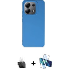 BUTİMAR'S Redmi 13 4g Kozmos Yansıma Özel Seri - Siyah 3D Antistatik Seramik Nano Ekran Koruyucu + Şeffaf Kamera Lens Koruma Cam