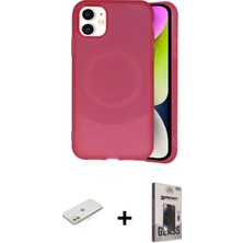 BUTİMAR'S iPhone 11 Ufuk Serisi - Siyah Bilvis Hayalet Cam Ekran Koruyucu + Turuncu Renkli Kamera Lens Koruma Cam