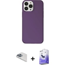 BUTİMAR'S iPhone 13 Pro Max Kutup Doku Koleksiyonu - Siyah Bilvis 5in1 5d Magic Hayalet Cam Ekran Koruyucu + Sierra Blue Pers Alüminyum Kamera Lens