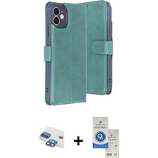 BUTİMAR'S iPhone 11 Siluet Işık Serisi - Şeffaf Royal Nano Ekran Koruyucu + Gökkuşağı Pers Alüminyum Kamera Lens