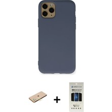 BUTİMAR'S iPhone 11 Pro Ahenk Serisi - Siyah 5d Hayalet Cam Ekran Koruyucu + Sarı Renkli Kamera Lens Koruma Cam