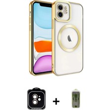 BUTİMAR'S iPhone 11 Nova Işık Özel Seri - Siyah Joko Magic 5d Hayalet Cam + Turuncu Pvd Metal Kamera Lens