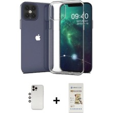 BUTİMAR'S iPhone 12 Pro Max Zirve Doku - Siyah Mat Seramik Nano Ekran Koruyucu + Gökkuşağı Shine Kamera Lens