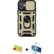 BUTİMAR'S iPhone 11 Ahenk Klasik - Siyah 3D Antistatik Seramik Nano Ekran Koruyucu + Kırmızı Rainbow Kamera Lens Koruma Cam