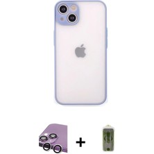 BUTİMAR'S iPhone 14 Ahenk Çizgi Serisi - Siyah Joko Magic 5d Hayalet Cam + Gümüş Raze Metal Kamera Lens