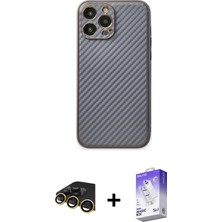 BUTİMAR'S iPhone 13 Pro Max Ahenk Işık - Siyah Bilvis 5in1 3D Magic Cam Ekran Koruyucu + Gold Raze Metal Kamera Lens