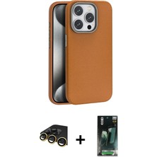 BUTİMAR'S iPhone 14 Pro Max Zirve Modern Prime - Şeffaf 360 Full Body Arka Koruyucu + Gold Raze Metal Kamera Lens