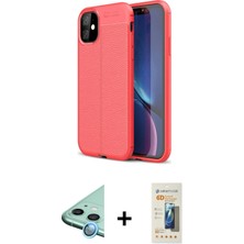 BUTİMAR'S iPhone 11 Doruk Klasik Özel Seri - Siyah 6d Mat Seramik Hayalet Nano Ekran Koruyucu + Mavi Raze Metal Kamera Lens