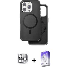 BUTİMAR'S iPhone 16 Pro Max Pusula Işık Koleksiyonu - Siyah Bilvis 5in1 3D Magic Cam Ekran Koruyucu + Gri Pers Alüminyum Kamera Lens
