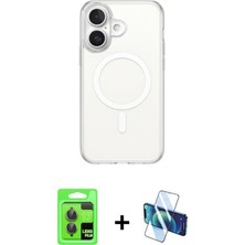 BUTİMAR'S iPhone 17 Ahenk Yansıma Prime - Siyah 3D Antistatik Seramik Nano Ekran Koruyucu + Gri Raze Metal Kamera Lens