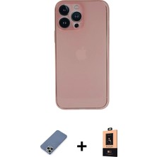 BUTİMAR'S iPhone 13 Pro Max Yadigar Yansıma Serisi - Şeffaf Maxco Cam Ekran Koruyucu + Açık Yeşil Metal Kamera Lens Koruma Cam