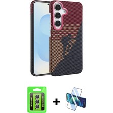 BUTİMAR'S Galaxy A35 5g Doruk Serisi - Siyah 3D Antistatik Seramik Nano Ekran Koruyucu + Gümüş Raze Metal Kamera Lens