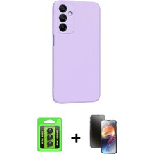BUTİMAR'S Galaxy A25 5g Kozmos Yansıma Özel Seri - Siyah 3D Antistatik Mat Seramik Nano Ekran Koruyucu + Siyah Raze Metal Kamera Lens