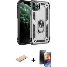 BUTİMAR'S iPhone 11 Pro Ahenk Klasik Koleksiyonu - Siyah 3D Antistatik Mat Seramik Nano Ekran Koruyucu + Mavi Renkli Kamera Lens Koruma Cam