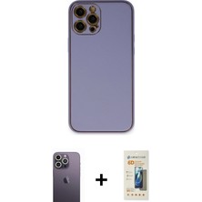 BUTİMAR'S iPhone 12 Pro Yadigar Klasik - Siyah 6d Mat Seramik Hayalet Nano Ekran Koruyucu + Beyaz Neon Fosforlu Kamera Lens