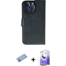 BUTİMAR'S iPhone 13 Pro Max Siluet Işık Serisi - Siyah Bilvis 5in1 5d Magic Hayalet Cam Ekran Koruyucu + Mavi Shine Kamera Lens Koruma Cam