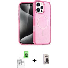 BUTİMAR'S iPhone 16 Pro Nova Asil Prime - Siyah Bilvis Hayalet Cam Ekran Koruyucu + Beyaz Raze Metal Kamera Lens