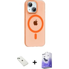 BUTİMAR'S iPhone 14 Pusula Form Özel Seri - Siyah Bilvis 5in1 5d Magic Hayalet Cam Ekran Koruyucu + Yeşil Diamond Kamera Lens