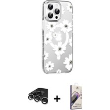 BUTİMAR'S iPhone 15 Pro Yörünge Işık Prime - Siyah Bilvis 3D Mat Cam Ekran Koruyucu + Gümüş Raze Metal Kamera Lens