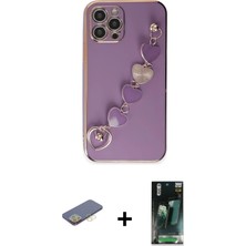 BUTİMAR'S iPhone 12 Pro Nova Işık Prime - Siyah 360 Mat Full Body Arka Koruyucu + Sarı Renkli Kamera Lens Koruma Cam