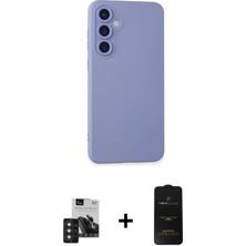 BUTİMAR'S Galaxy S24 Ahenk Serisi - Siyah 6d Antistatik Mat Seramik Hayalet Nano Ekran Koruyucu + Titan Gri Pvd Metal Kamera Lens