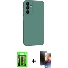 BUTİMAR'S Galaxy A25 5g Kozmos Yansıma Özel Seri - Siyah 3D Antistatik Mat Seramik Nano Ekran Koruyucu + Siyah Raze Metal Kamera Lens