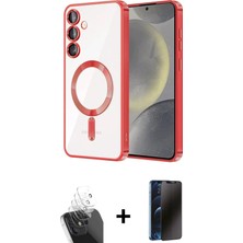 BUTİMAR'S Galaxy A55 5g Nova Işık Özel Seri - Siyah 3D Antistatik Hayalet Cam Ekran Koruyucu + Şeffaf Kamera Lens Koruma Cam